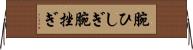 腕ひしぎ Horizontal Wall Scroll