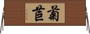 菊苣 Horizontal Wall Scroll
