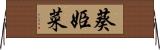 葵姫菜 Horizontal Wall Scroll