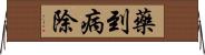 藥到病除 Horizontal Wall Scroll