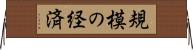 規模の経済 Horizontal Wall Scroll