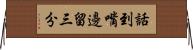 話到嘴邊留三分 Horizontal Wall Scroll
