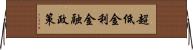 超低金利金融政策 Horizontal Wall Scroll