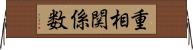 重相関係数 Horizontal Wall Scroll