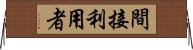 間接利用者 Horizontal Wall Scroll