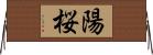 陽桜 Horizontal Wall Scroll