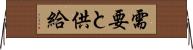 需要と供給 Horizontal Wall Scroll