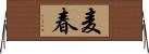 麦春 Horizontal Wall Scroll