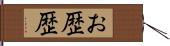 お歴歴 Hand Scroll