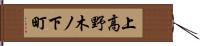 上高野木ノ下町 Hand Scroll