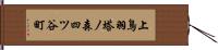 上鳥羽塔ノ森四ツ谷町 Hand Scroll