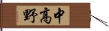 中高野 Hand Scroll