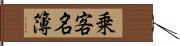 乗客名簿 Hand Scroll