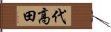 代高田 Hand Scroll