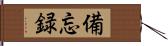 備忘録 Hand Scroll