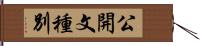 公開文種別 Hand Scroll