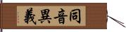 同音異義 Hand Scroll