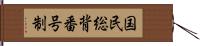 国民総背番号制 Hand Scroll