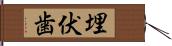 埋伏歯 Hand Scroll