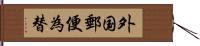 外国郵便為替 Hand Scroll