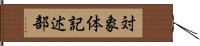 対象体記述部 Hand Scroll