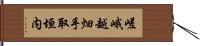 嵯峨越畑手取垣内 Hand Scroll