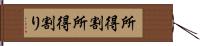 所得割;所得割り Hand Scroll