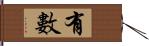 有數 Hand Scroll