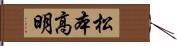 松本高明 Hand Scroll