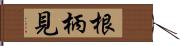 根柄見 Hand Scroll