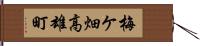 梅ケ畑高雄町 Hand Scroll