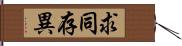求同存異 Hand Scroll