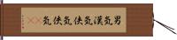男気;漢気;侠気;俠気(sK) Hand Scroll