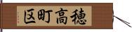 穂高町区 Hand Scroll