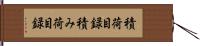 積荷目録 Hand Scroll