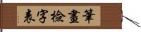 筆畫檢字表 Hand Scroll