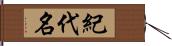 紀代名 Hand Scroll