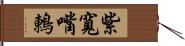 紫寬嘴鶇 Hand Scroll