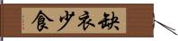 缺衣少食 Hand Scroll