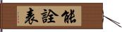 能詮表 Hand Scroll