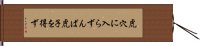 虎穴に入らずんば虎子を得ず Hand Scroll