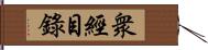 衆經目錄 Hand Scroll