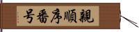 親順序番号 Hand Scroll