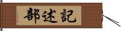 記述部 Hand Scroll