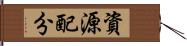 資源配分 Hand Scroll