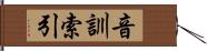 音訓索引 Hand Scroll