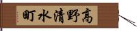 高野清水町 Hand Scroll
