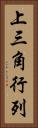 上三角行列 Vertical Portrait
