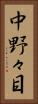 中野々目 Vertical Portrait