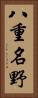 八重名野 Vertical Portrait